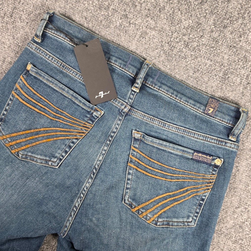 7 For All Mankind Dojo Tailorless Jeans Womens 29 Blue‎ Cambridge NWT